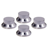 Maxbell 4 Pieces Volume Control Knob Guitar Knobs for Bass Electric Guitar Accessory Silver