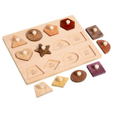 Wooden Shape Peg Puzzle Activity Fine Motor Skill for Toddlers Baby Children geometry