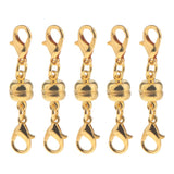 Maxbell 10 Piece Magnetic Clasps Hooks Drum Shape DIY Jewelry Findings Crafts Gold