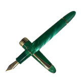 Maxbell Piston Fountain Pen Ef0.5mm Acrylic Piston Filling Pen for Signatures Writing dark green