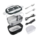 Maxbell Electric Lunch Box Convenient Food Heater Food Warmer for Outdoor Car Office Black White