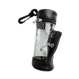 Maxbell Golf Ball Bag PU Leather Golf Ball Holder Bag Golf Ball Carry Bag Golf Pouch Black