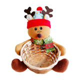 Maxbell Christmas Storage Basket Cute Xmas Fruit Basket for Living Room Xmas Wedding E