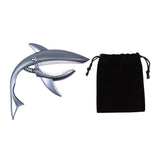 Maxbell Shark Guitar Capo Professional Zinc Alloy Spring Capo for Banjo Bass Ukulele Matte silver