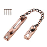 Maxbell 5xStainless Door Chain Lock Home Bedroom Hotel Family Chain Bolt Lock for Door Red Bronze