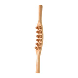 Maxbell Maxbell Wood Massage Tool Handheld Manual Lightweight with 12 Beads for Neck Leg SPA