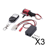 3xRC Winch & Remote Controller Receiver for 1/10 Axial SCX10 TRX4 D90 TF2 CC01