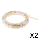Maxbell 2x10 Pieces Guitar Binding Purfling Strips for Acoustic Guitar Beige Color