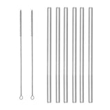 Maxbell Reusable Glass Straws Long Practical Clear for Tea Hot/ Cold Drinks Cocktail 6 Straight