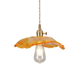 Maxbell Modern Pendant Light Flower Chandelier for Coffee Dining Room Clothing Store Orange