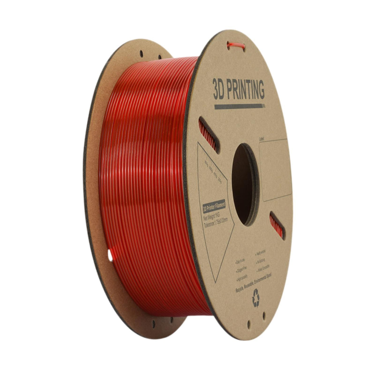 Maxbell 1.75mm Pla 3D Printers Filament 1 kg Spool Easy to Use Bubble Free Fluorescent Red