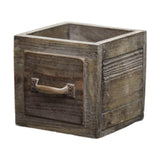 Maxbell Wooden Planter Box Decorative Flower Vase for Home Garden Dining Room Indoor 14x14x13.5cm