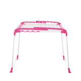 Maxbell Floor Standing Foldable Clothes Drying Rack for Yard Indoor Outdoor Bathroom Pink