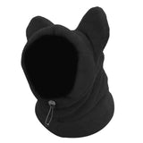 Maxbell 2pcs Dog Winter Hat and Scarf Set Soft Ears Hoodie S and M