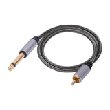 Maxbell RCA to 1/4 inch Adapter Cable Sturdy 6.35mm to RCA Stereo Interconnect Cable Cable Length 100cm