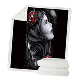 Maxbell Soft Comfortable Digital Printing Flannel Blanket Sofa Throw  Girl