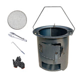 Maxbell Wood Burning Furnace Sturdy Outdoor Cooking Fire Pit for Beach Barbecue Home 35 cmx30 cm