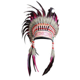 Maxbell Artificial Feather Headdress Headpiece for Celebration Carnival Role Playing