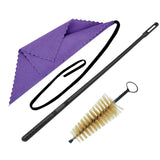 Maxbell 3Pcs Clarinet Flute Cleaner Cleaning Tool Accessory Multifunctional Portable Purple