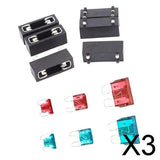 Maxbell 3x6 Set PCB Mount Mini Small Medium Universal Car Fuse Holder + Blade Fuses