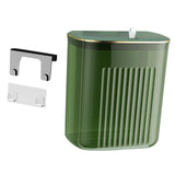 Maxbell Hanging Trash Can with Lid Kitchen Compost Bin for Cabinet Countertop Indoor Green L