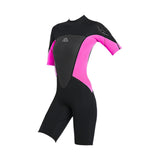 Maxbell Adults Wetsuit Scuba Diving Suit Short Sleeve for Canoeing Dive Surfing Women Pink XL - Aladdin Shoppers