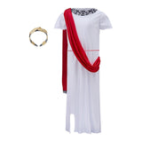 Maxbell Kids Greek Toga Costume with Headband for Masquerade, Festival, Role Playing 130cm