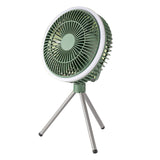 Maxbell Maxbell Outdoor Camping Fan with LED Light Quiet Desk Table Fan for Hiking BBQ Porch Green