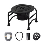 Maxbell Elderly Squat Toilet Seat Stool Potty Chair Stable Bottom Camp Travel Toilet with bucket