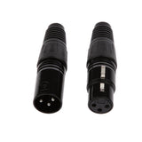 Maxbell 2x Pair XLR 3 Pin Male High Quality Microphone Cable Plug End Connectors