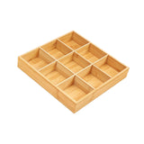 Maxbell Maxbell Bamboo Fruit Tray Party Appetizer Platter for Restaurant Kitchen Dining Room 30.5x30.5x5cm