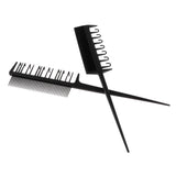 Maxbell Maxbell 2Pcs Salon 3-Way Weaver Weaving Comb for Hair Dyeing Sectioning Highlighting