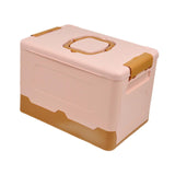 Maxbell Foldable Storage Box Container Storage Bin for Living Room Travel Road Trips Pink