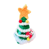 Christmas Dog Hat Cosplay Holiday Decoration Dog Cap for Daily Costume Party S green star