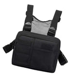Maxbell Men Women Chest Rig Bag Holder Front Pack Pouch for Running Exercise Fishing Black