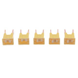 Maxbell 2x 5 Pieces Auto Car FLK-M 32V Male Straight Long Blades PAL Fuses 60A Yellow