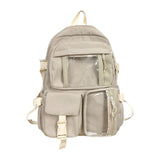 Maxbell School Backpack for Teen Girls Cute Laptop Backpack Casual Daypack Beige