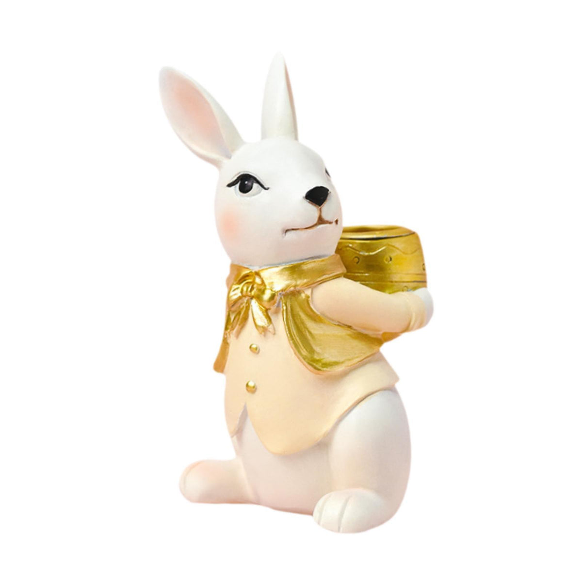 Maxbell Easter Rabbit Figurine Candle Holder Decorative Multifunctional Candle Stand Male