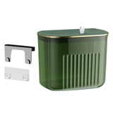 Maxbell Hanging Trash Can with Lid Kitchen Compost Bin for Cabinet Countertop Indoor Green S