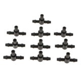 10pcs Adjustable Irrigation Drippers Emitters Micro Sprinklers Heads 4/7Flat T-Type Drip Watering for Greenhouse Patio Garden Flower Bed - Aladdin Shoppers