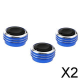 Maxbell 2x3 Pieces Air conditioner Knob Control Switch for Vela Vitz Vios blue