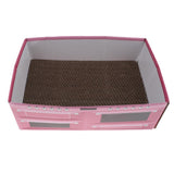 Maxbell Maxbell Pet Cat Scratcher Corrugated Paper Box Scratching Pads for Resting Pink