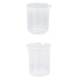 Maxbell 2pcs 250ml & 500mlPlastic Graduated Beaker Cup Mug for Kitchen Liquid Laboratory