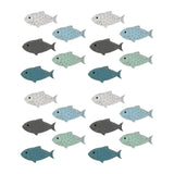 Maxbell 20 Pieces Wooden Fish Wall Decor Coastal Nautical Art for Kitchen Hotel