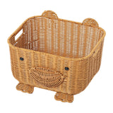 Bear Woven Basket Cute Biscuit Cookies Pastry Display Basket for Living Room S