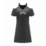 Maxbell Maxbell Women's Off The Shoulder Dress Summer Fashion for Traveling Daily Wear Beach M