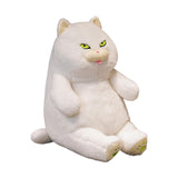 Maxbell British Shorthair Cat Plush 30cm Home Decor Plush Cat for Kids Birthday White