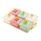 Maxbell Fruit Plate Decorative Snacks Tray Fruit Platter for Candy Dessert Chips and Style B