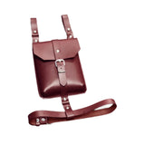 Maxbell Waist Bag PU Versatile Medieval Belt Pouch for Costume Performance Halloween Red