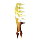 Maxbell Maxbell Pro Double-sided Wide Tooth Oily Hair Comb Styling Hair Lift Comb Amber